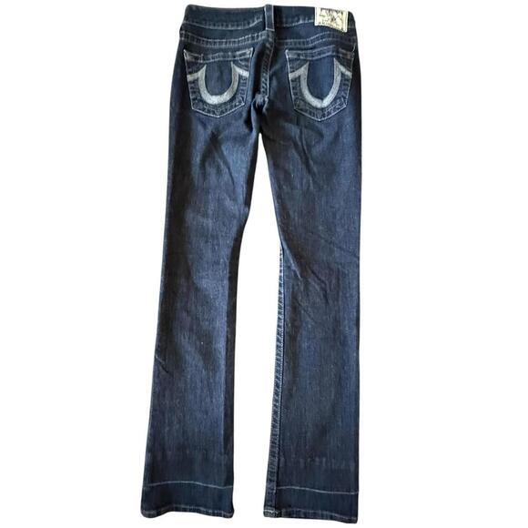 True Religion Straight Leg Jeans Women’s Size 27 Dark Wash Made in USA Designer - Picture 2 of 7